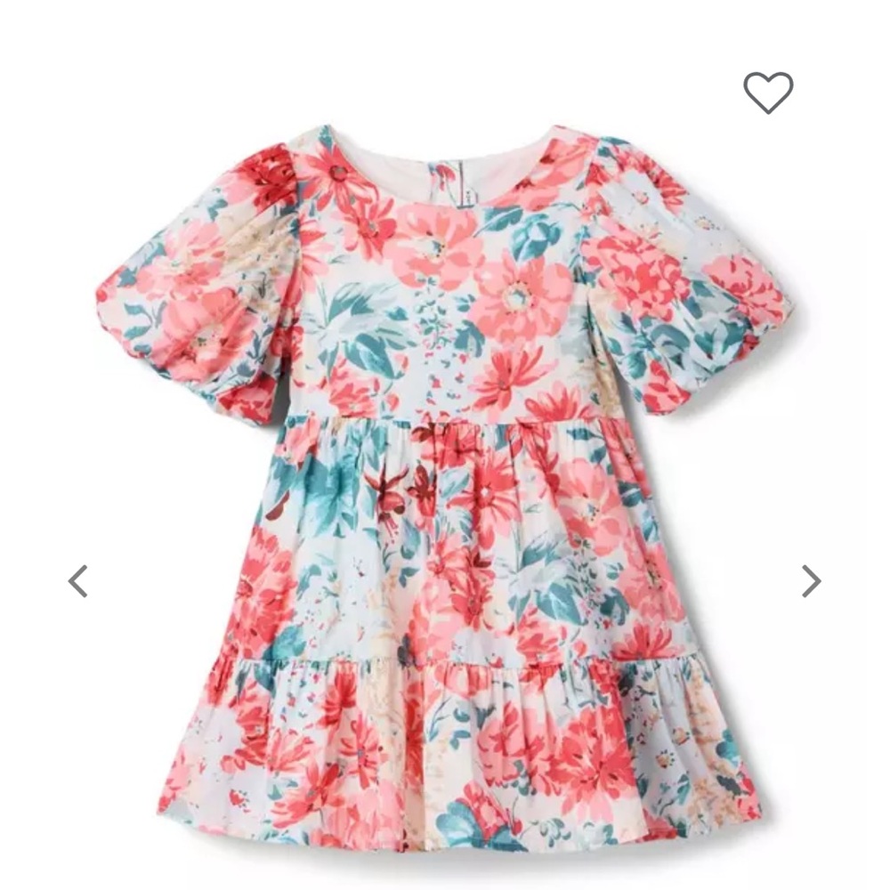 Janie and Jack Floral Puff Sleeve Dress
